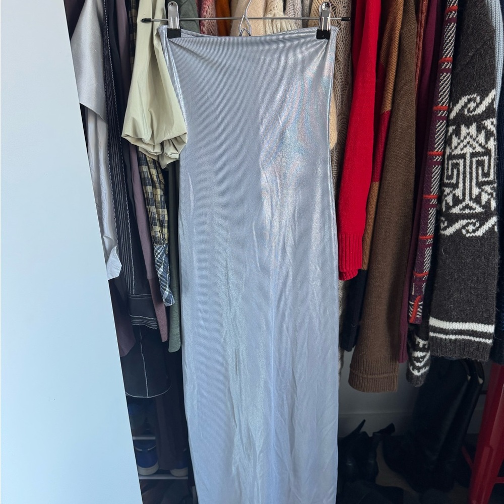 Silver tube dress